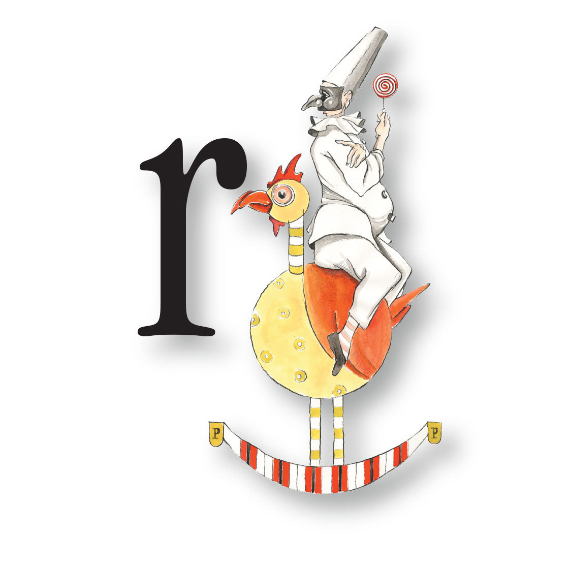 Aritmeticas Alphabet Sticker (r) | Pack of 25 Stickers | Single Print