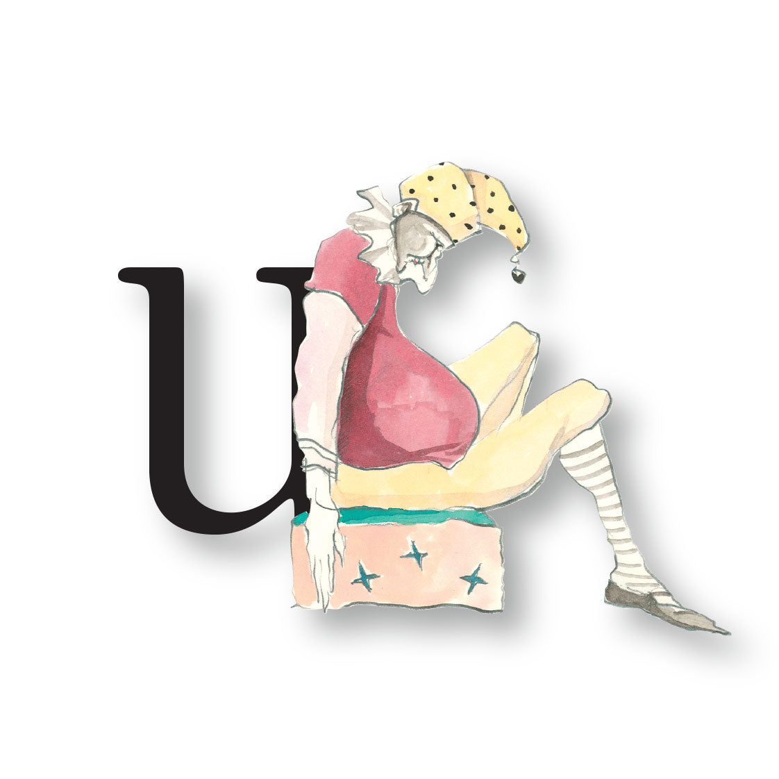 Aritmeticas Alphabet Sticker (u) | Pack of 25 Stickers | Single Print