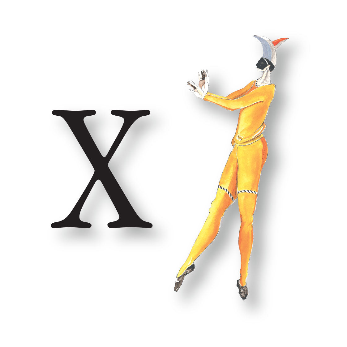 Aritmeticas Alphabet Sticker (x) | Pack of 25 Stickers | Single Print