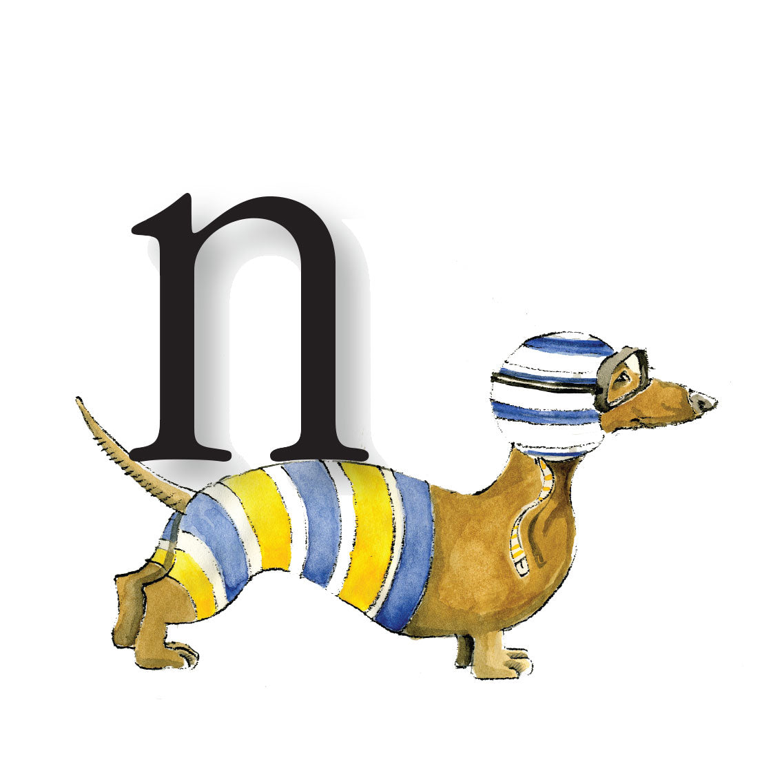 Aritmeticas Alphabet Sticker (n) | Pack of 25 Stickers | Single Print