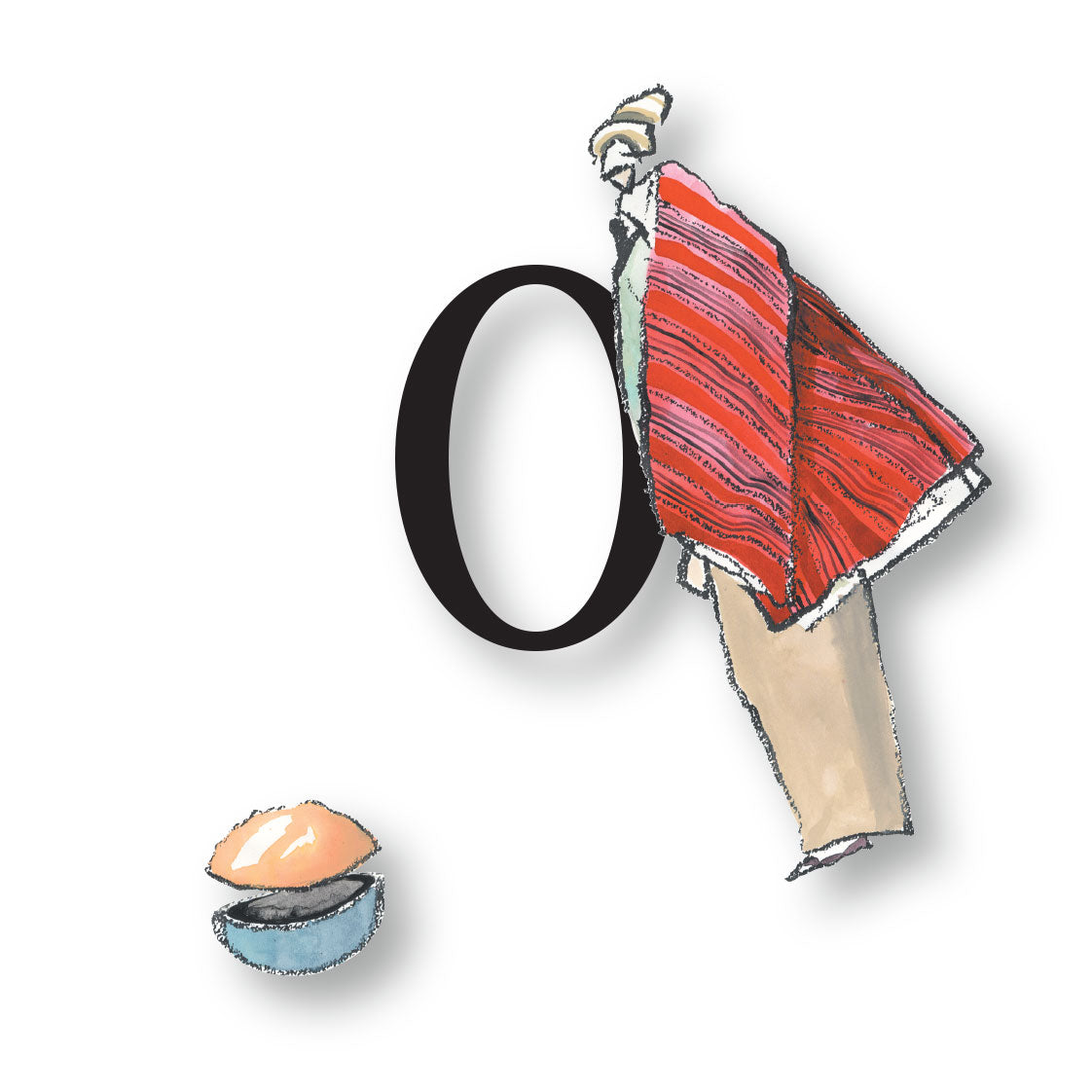 Aritmeticas Alphabet Sticker (o) | Pack of 25 Stickers | Single Print