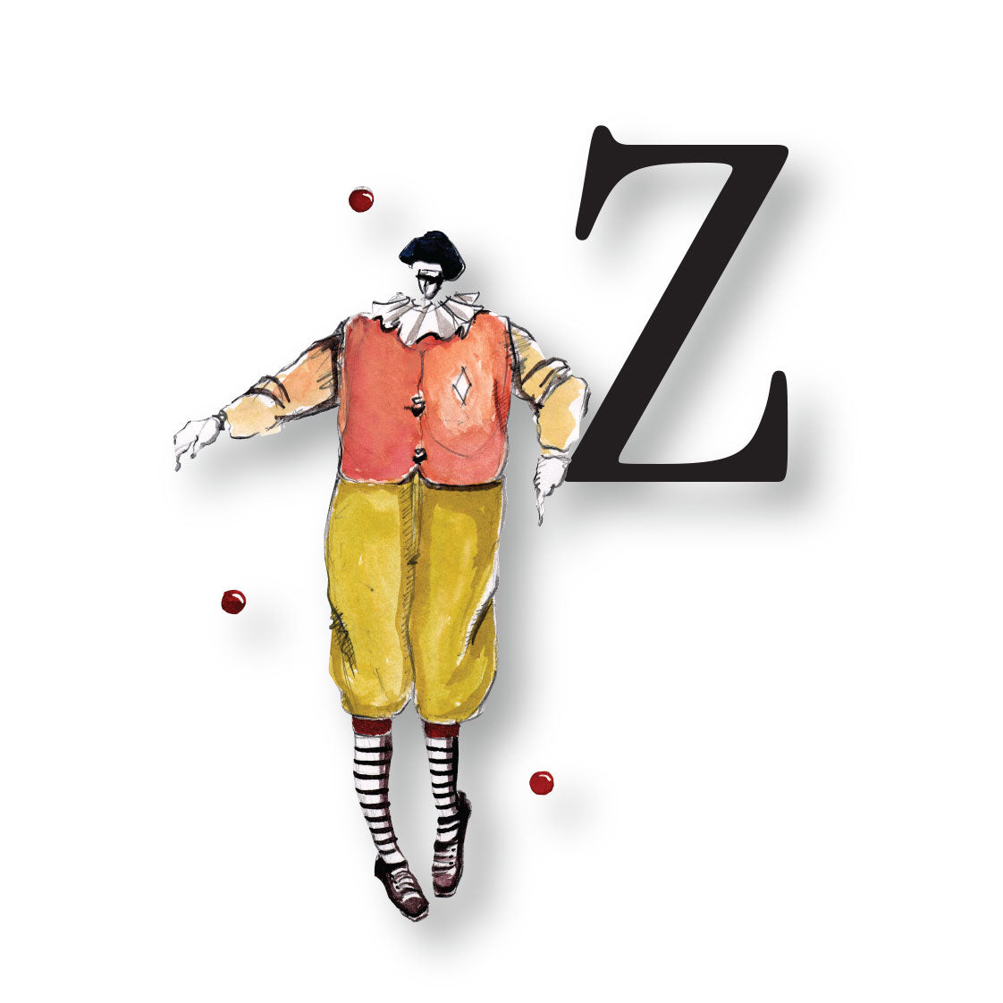 Aritmeticas Alphabet Sticker (z) | Pack of 25 Stickers | Single Print