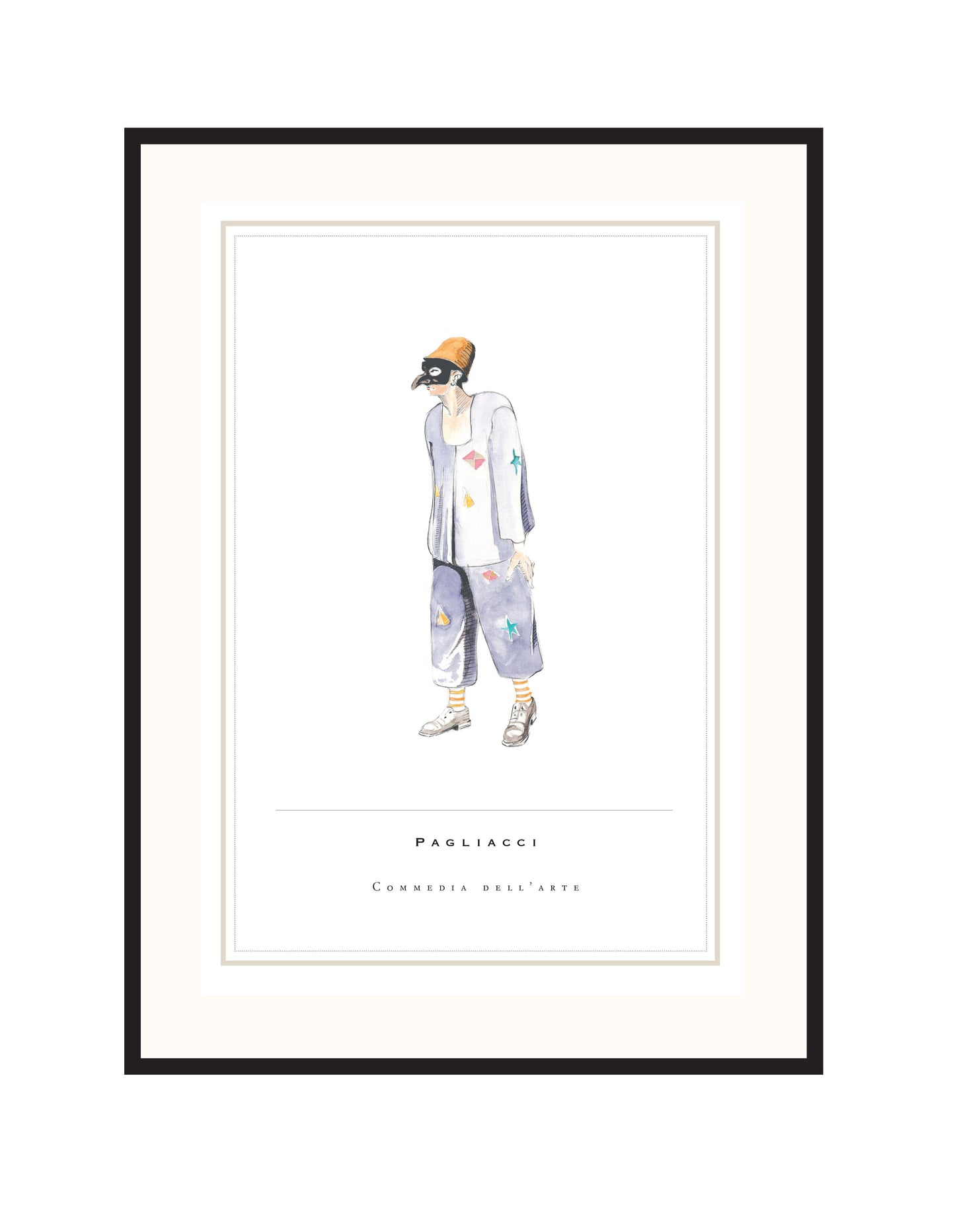 MATTED AND FRAMED PRINT 06-PAGLIACCI 2