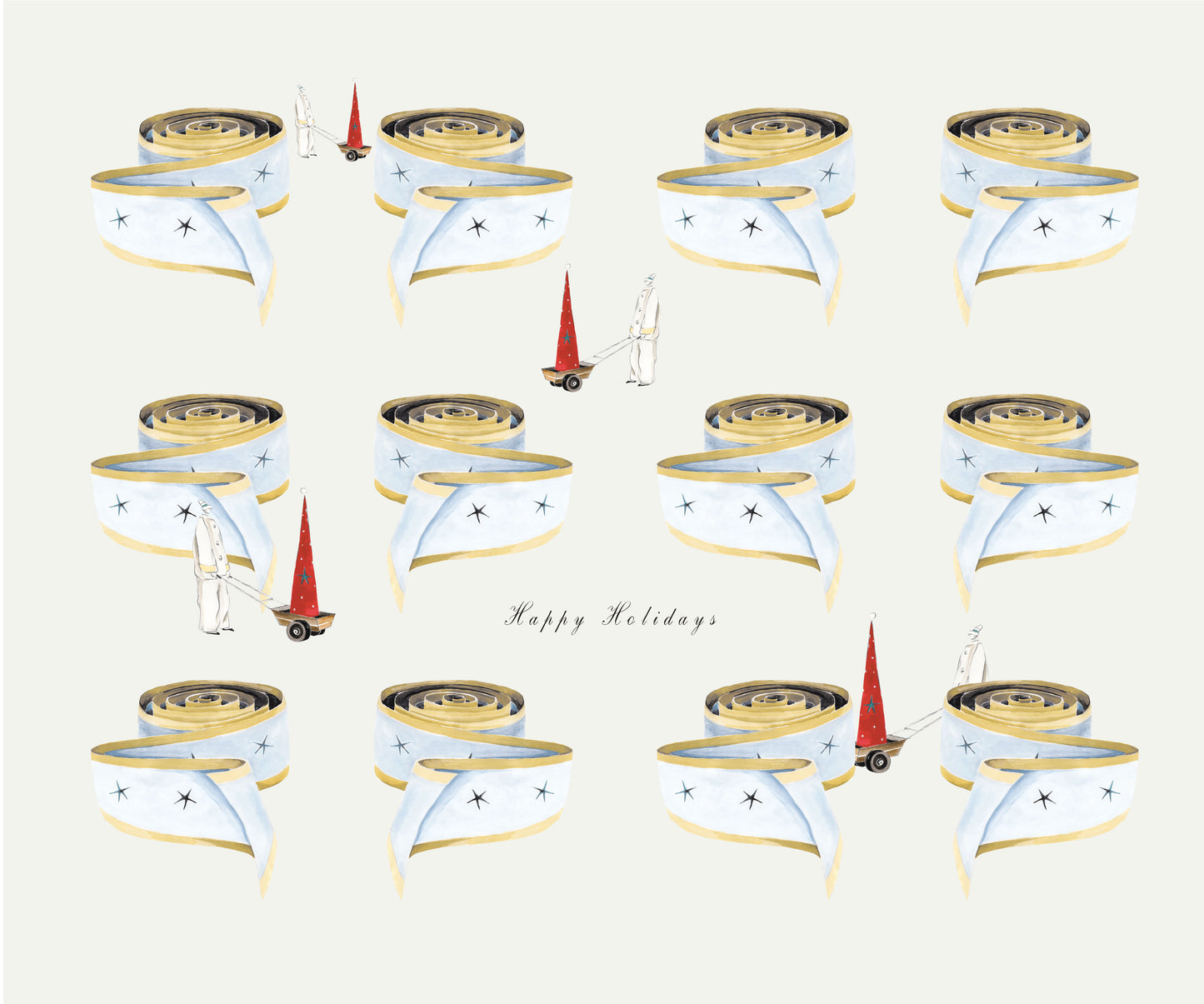 GIFT WRAP SHEETS | GW1-2 PUNCH + XMAS RIBBON MAZE HH | Pack of 25/50