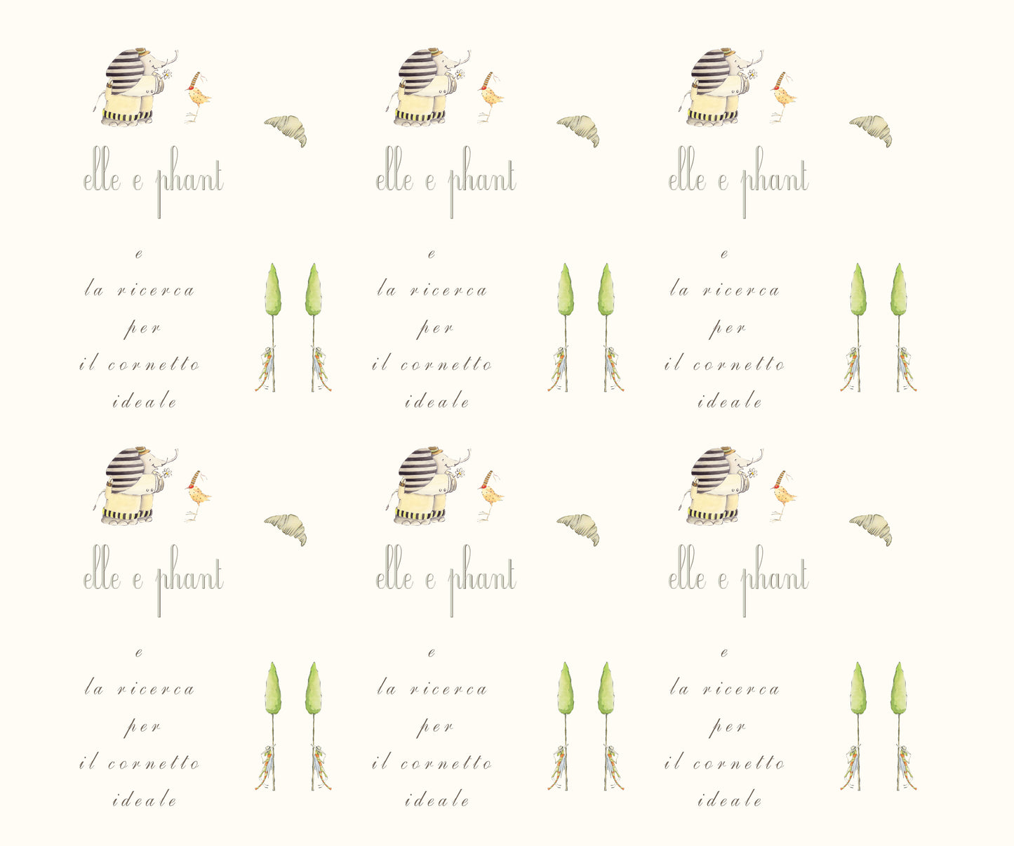 GIFT WRAP SHEETS | GW1-21 ELLE&PHANT | Pack of 25/50
