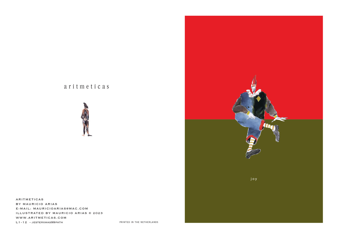 Aritmeticas Christmas Greeting Card "JesterXmas99"~ designed by Mauricio Arias