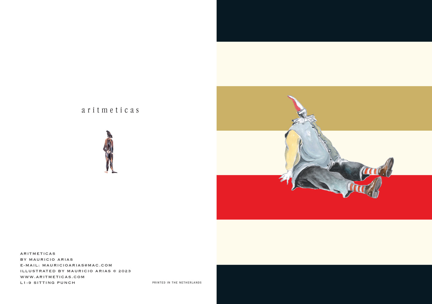 Aritmeticas Greeting Card "Sitting Punch"~ designed by Mauricio Arias