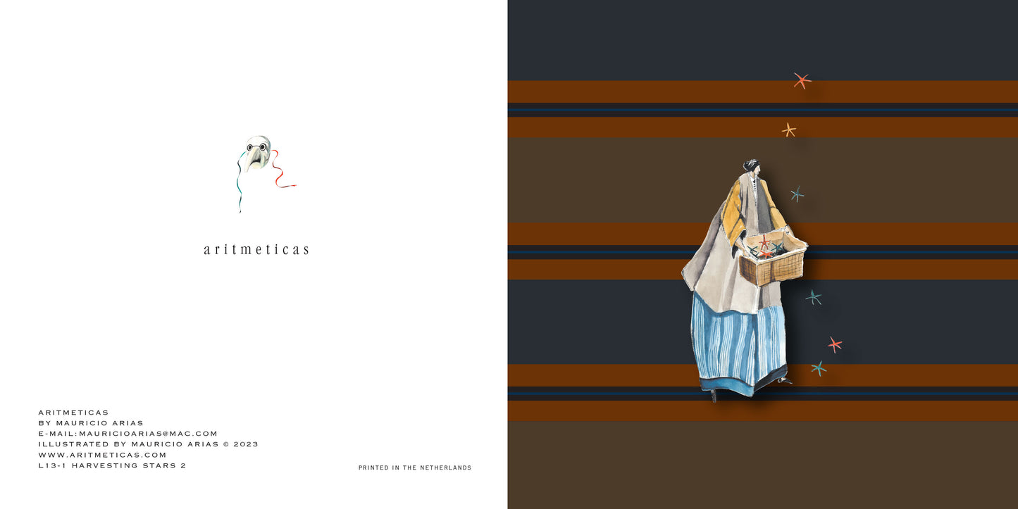 Aritmeticas Greeting Card "Harvesting Stars" designed by Mauricio Arias