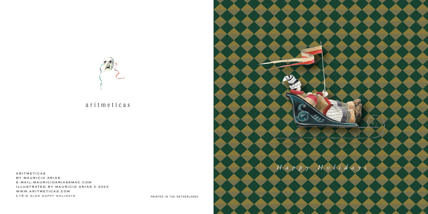 Aritmeticas Holiday Greeting Card designed by Mauricio Arias