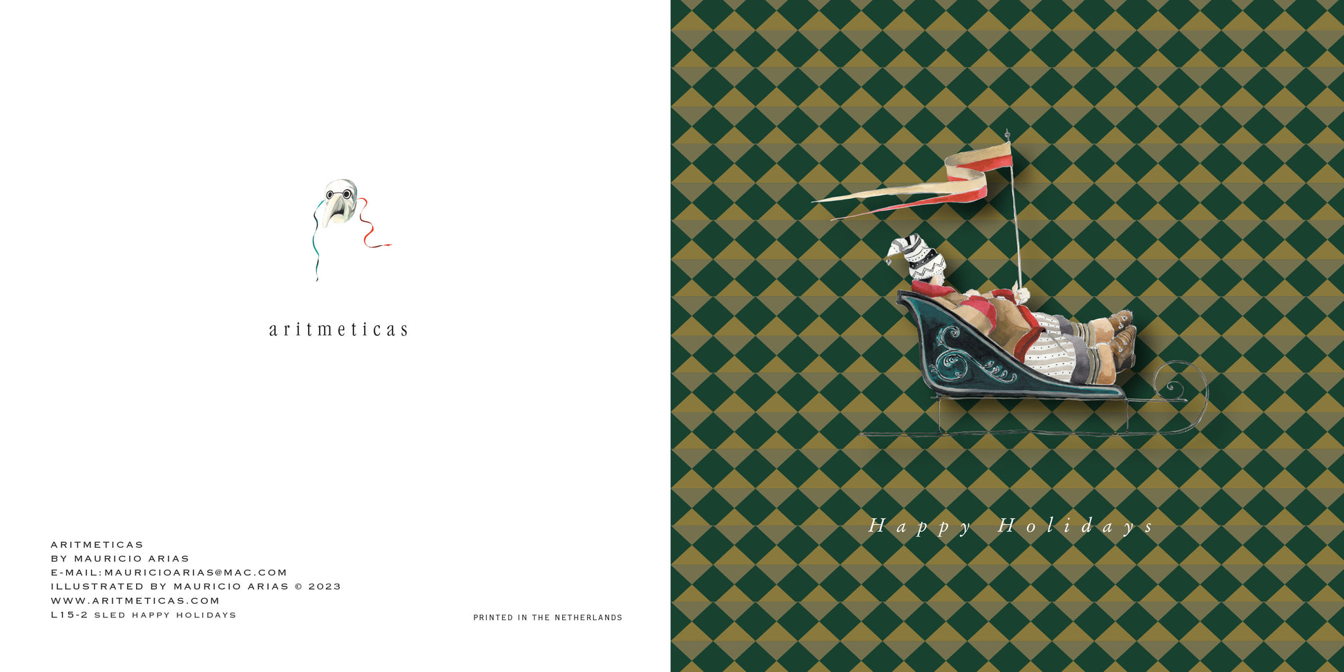 Aritmeticas Holiday Greeting Card designed by Mauricio Arias