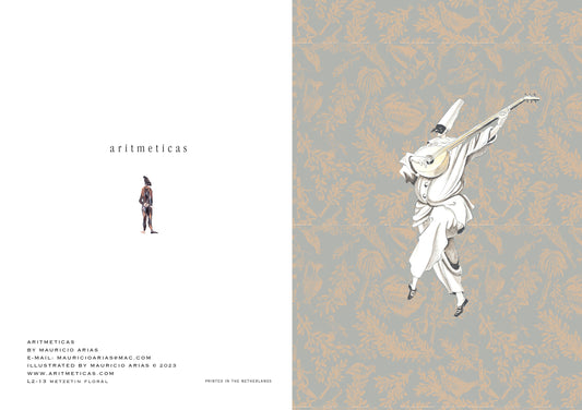Aritmeticas Greeting Card "Metzetin Floral" ~ designed by Mauricio Arias