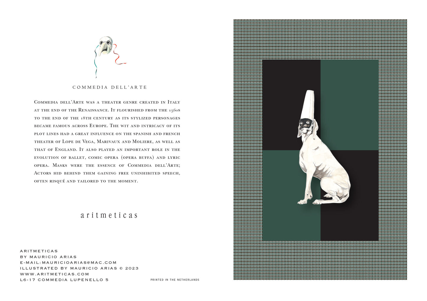 Aritmeticas Greeting Card "Lupenello" ~ designed by Mauricio Arias