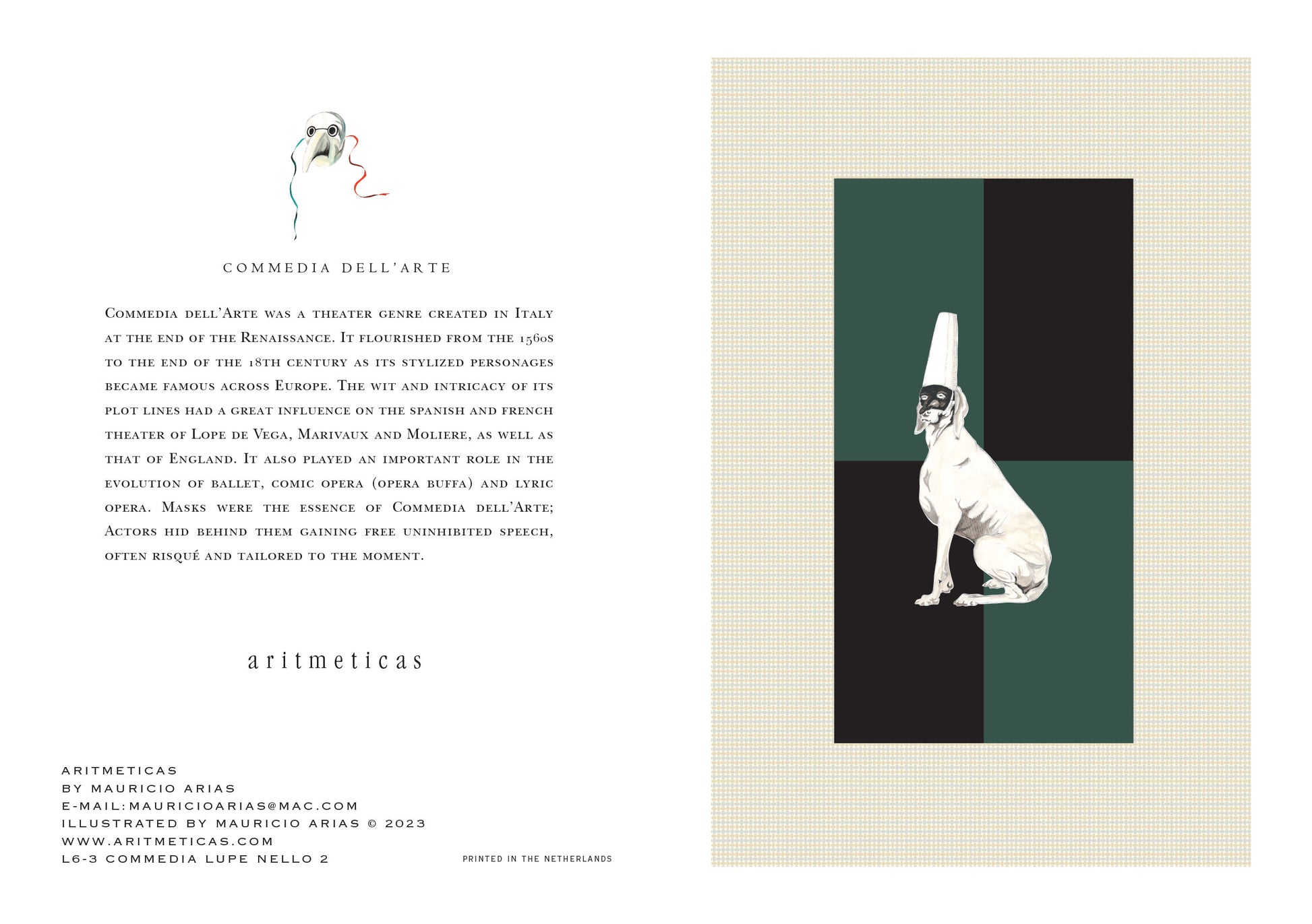 Aritmeticas Greeting Card "Lupenello" ~ designed by Mauricio Arias