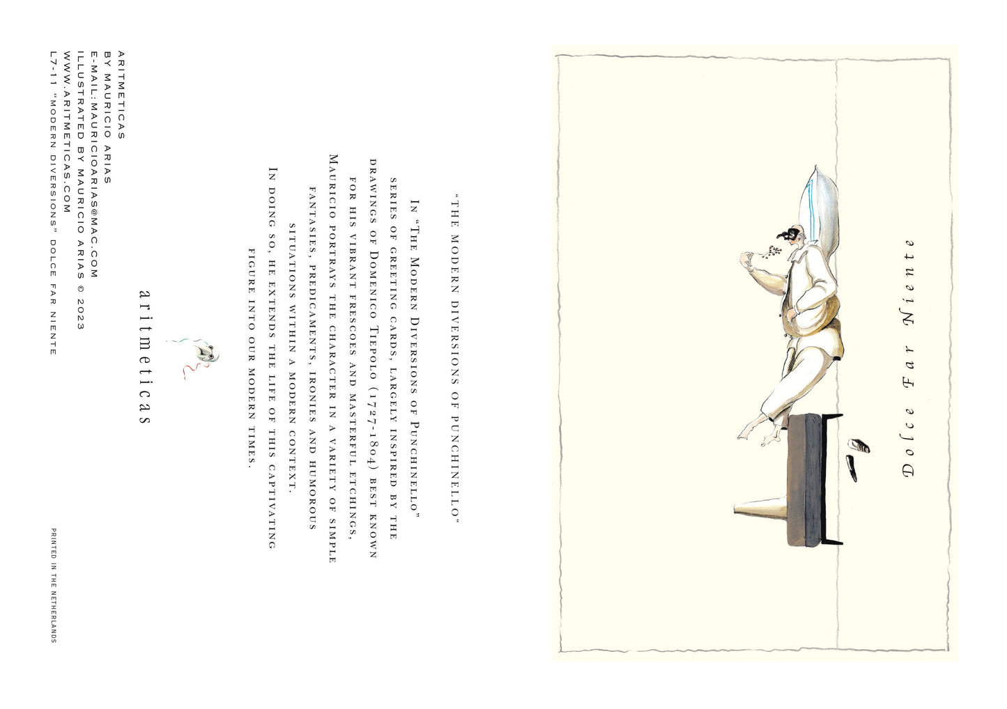 Aritmeticas Greeting Card "Dolce far niente" ~ designed by Mauricio Arias
