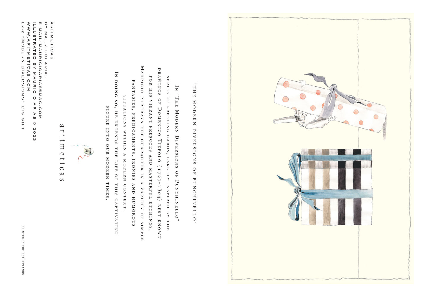 Aritmeticas Birthday Greeting Card "Big Gift" ~ designed by Mauricio Arias