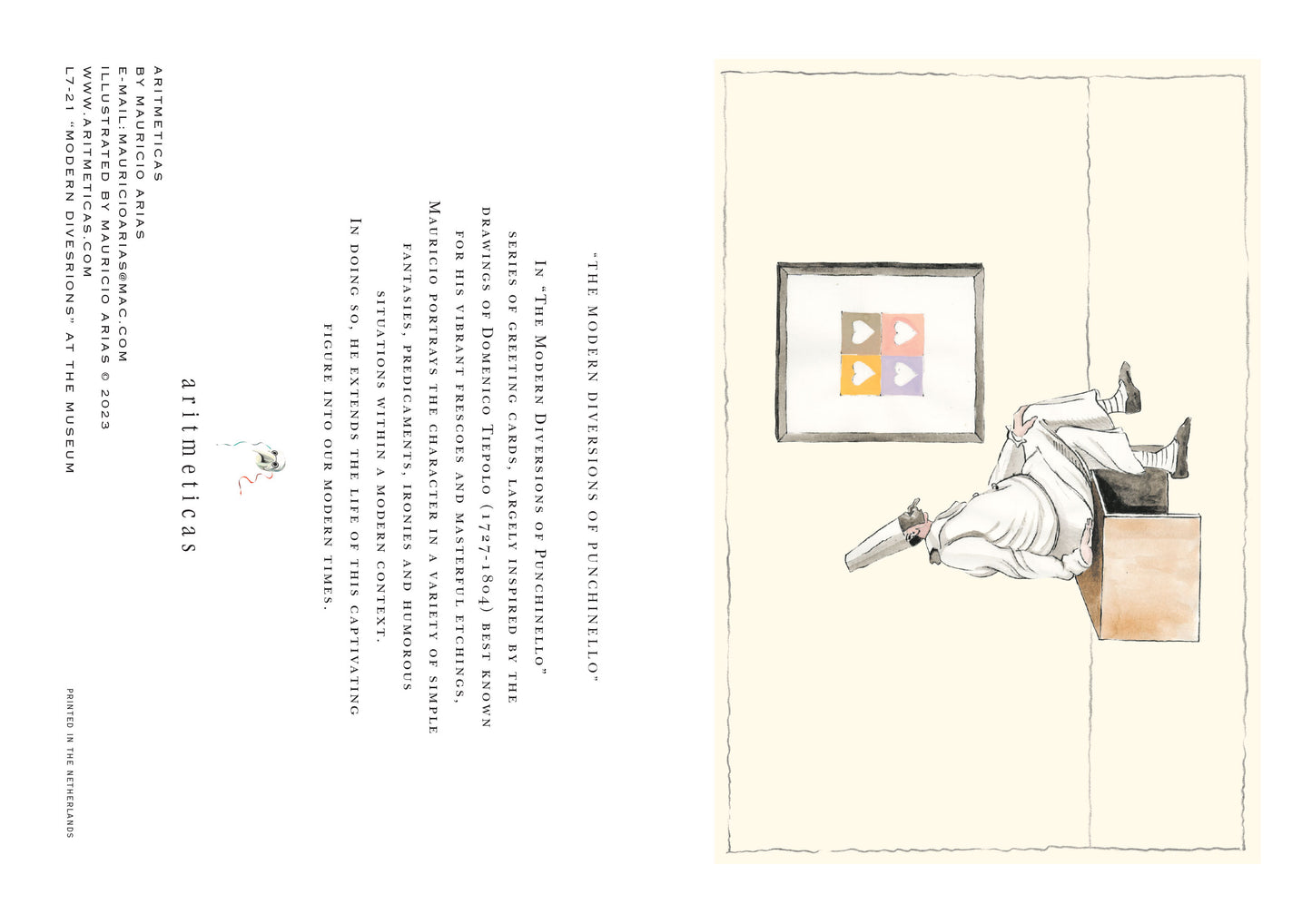 Aritmeticas Greeting Card "At the museum" ~ designed by Mauricio Arias