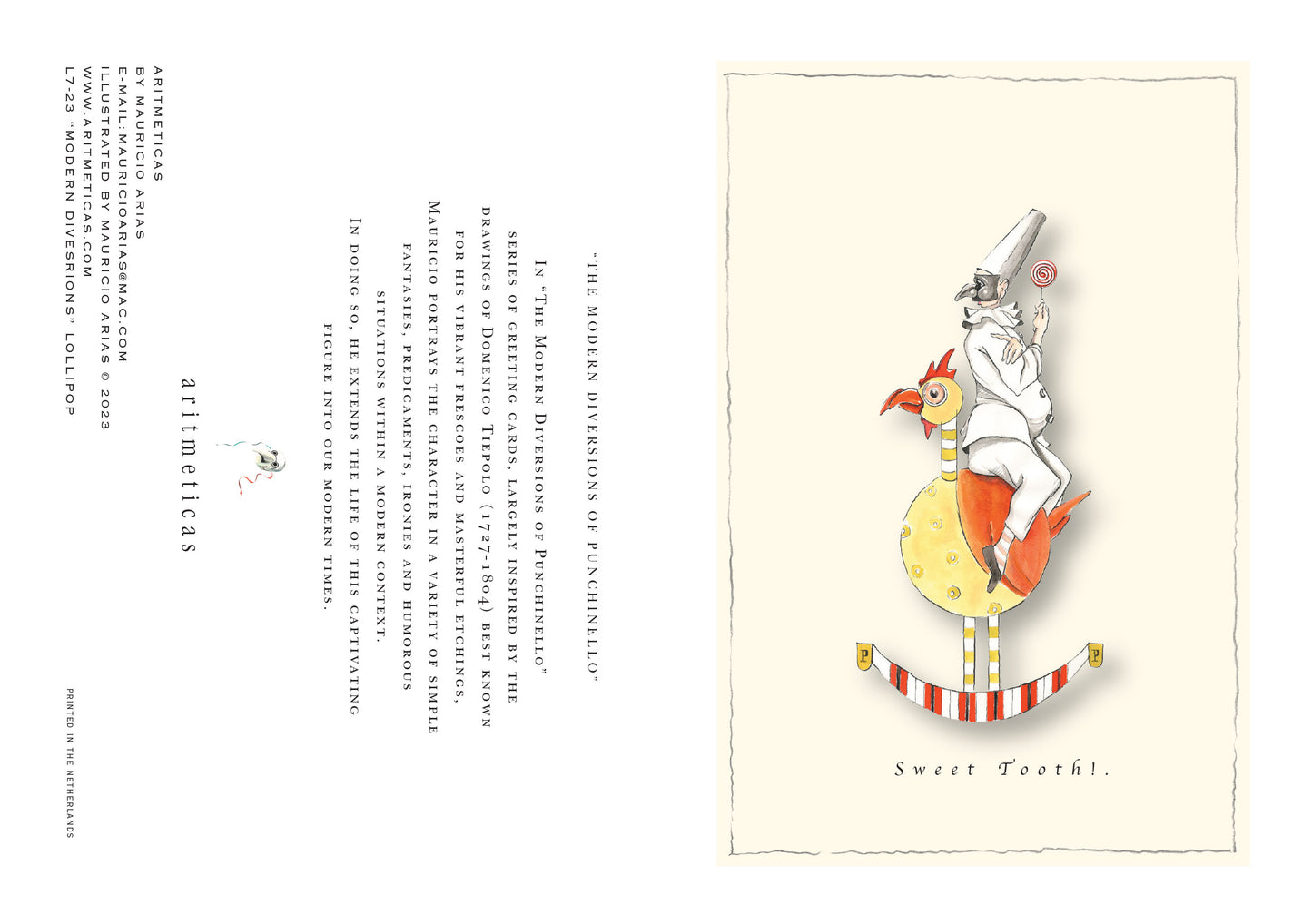 Aritmeticas Greeting Card "Sweet Tooth" ~ designed by Mauricio Arias