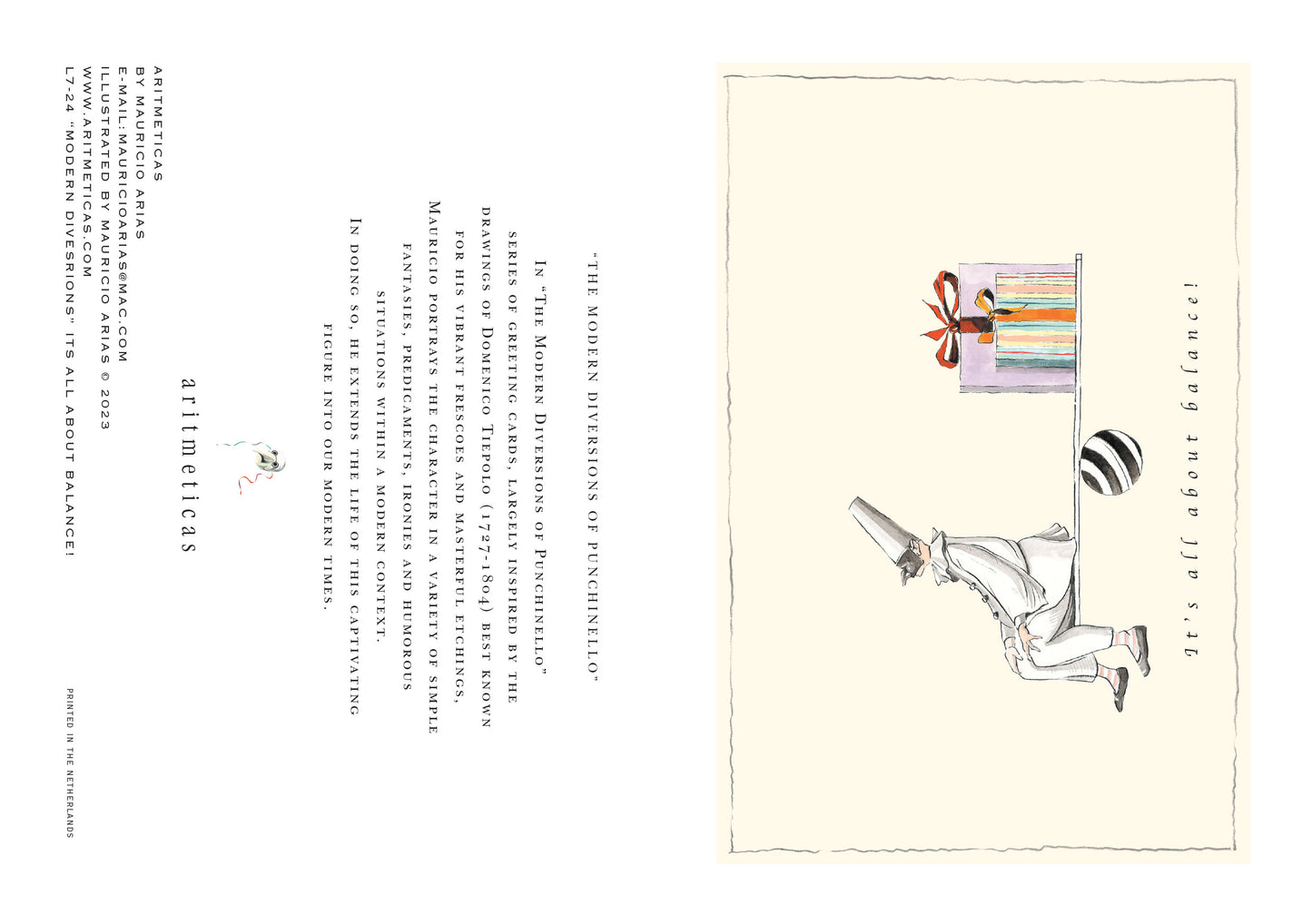 Aritmeticas Greeting Card "It's all about Balance " ~ designed by Mauricio Arias