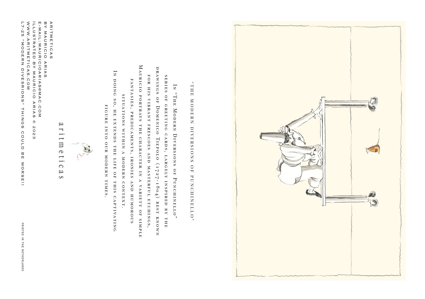 Aritmeticas Greeting Card "Punch and Mouse " ~ designed by Mauricio Arias