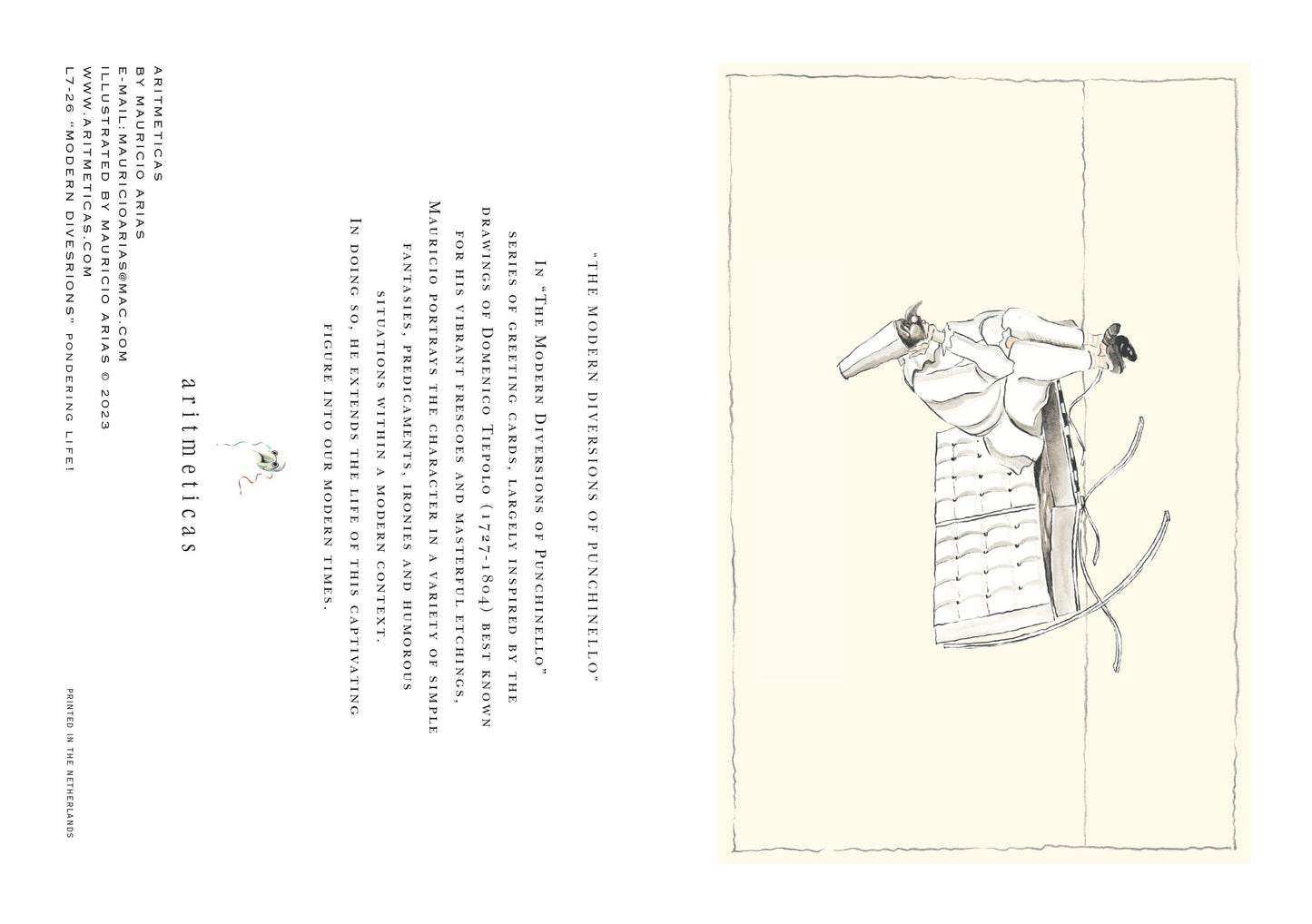 Aritmeticas Greeting Card "Pondering Life " ~ designed by Mauricio Arias