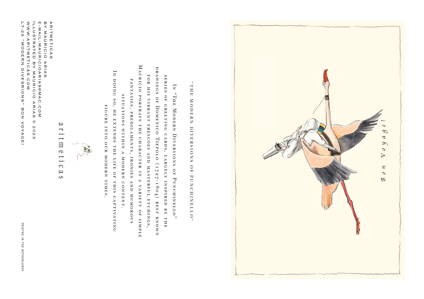 Aritmeticas Greeting Card Bon Voyage ~ designed by Mauricio Arias