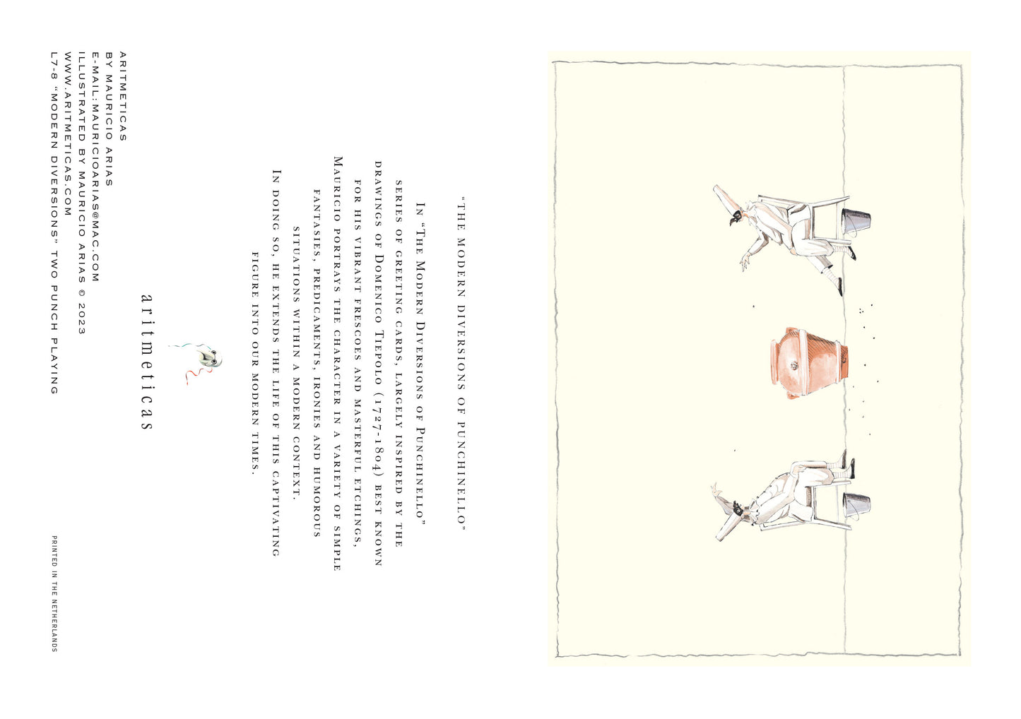 Aritmeticas Greeting Card "Punch Playing" ~ designed by Mauricio Arias