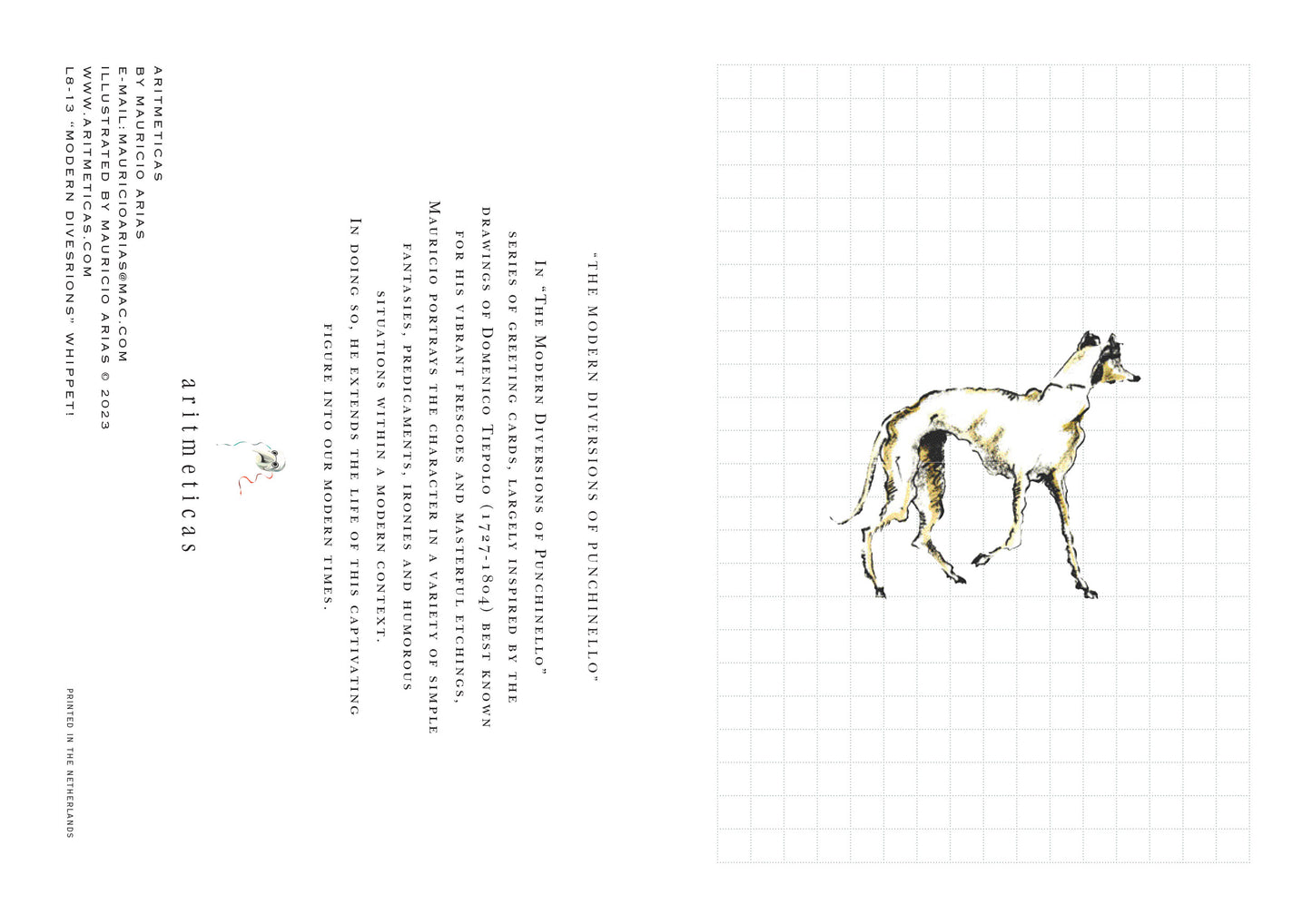 Aritmeticas Greeting Card Whipped Dog ~ designed by Mauricio Arias
