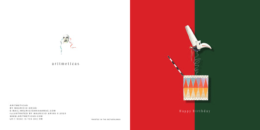 Aritmeticas Birthday Greeting Card designed by Mauricio Arias