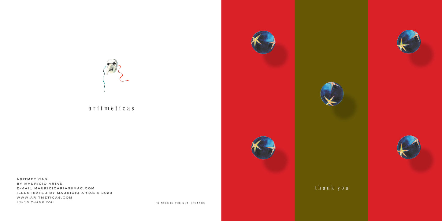 Aritmeticas Thank You Greeting Card designed by Mauricio Arias