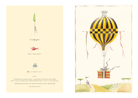 EN-011 CARD BALLOONING OVER TUSCANY