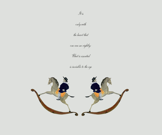 GIFT WRAP SHEETS | GW1-16 ROCKING HORSE TWINS | Pack of 25/50
