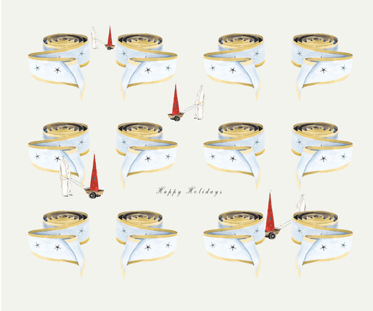 GIFT WRAP SHEETS | GW1-2 PUNCH + XMAS RIBBON MAZE HH | Pack of 25/50