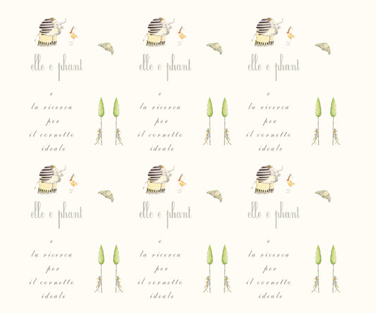 GIFT WRAP SHEETS | GW1-21 ELLE&PHANT | Pack of 25/50
