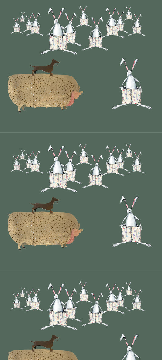 GW1-8 " Hare Bunch with Hog and Dog" 310x690 sheet