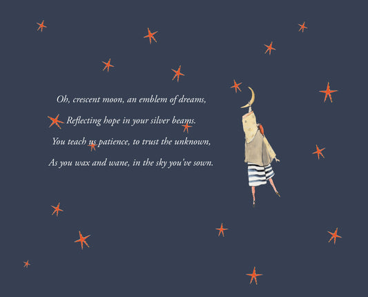 GIFT WRAP SHEETS | GW1-13 " OH CRESCENT MOON" | Pack of 25/50