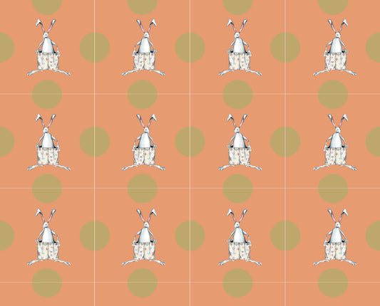 GIFT WRAP SHEETS |GW1-14 BUNNY OVERSIZE SHORTS & POLKA- DOTS | Pack of 25/50