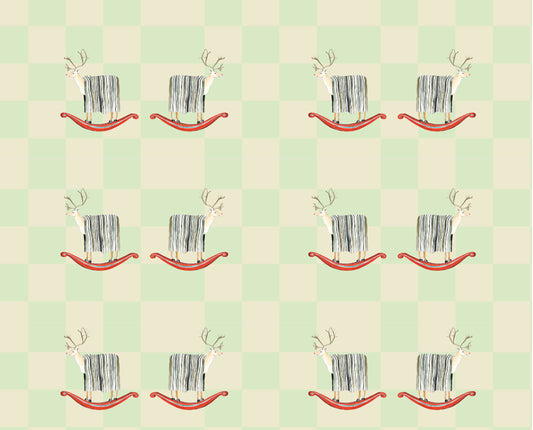 GIFT WRAP SHEETS | GW1-17 ROCKING REINDEER TWINS | Pack of 25/50
