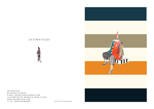 Aritmeticas Greeting Card "Punch on Blocks"~ designed by Mauricio Arias
