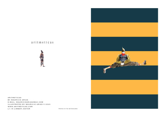 Aritmeticas Greeting Card "Limber Jester" ~ designed by Mauricio Arias