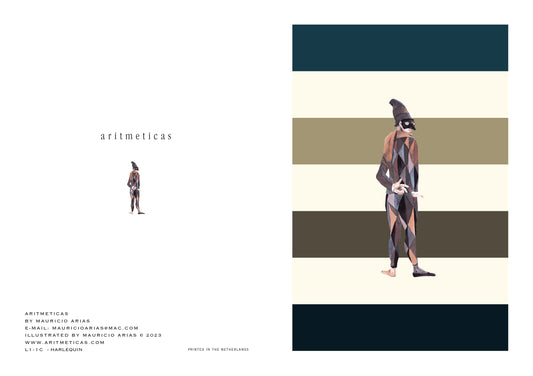 Aritmeticas Greeting Card "Harlequin"~ designed by Mauricio Arias