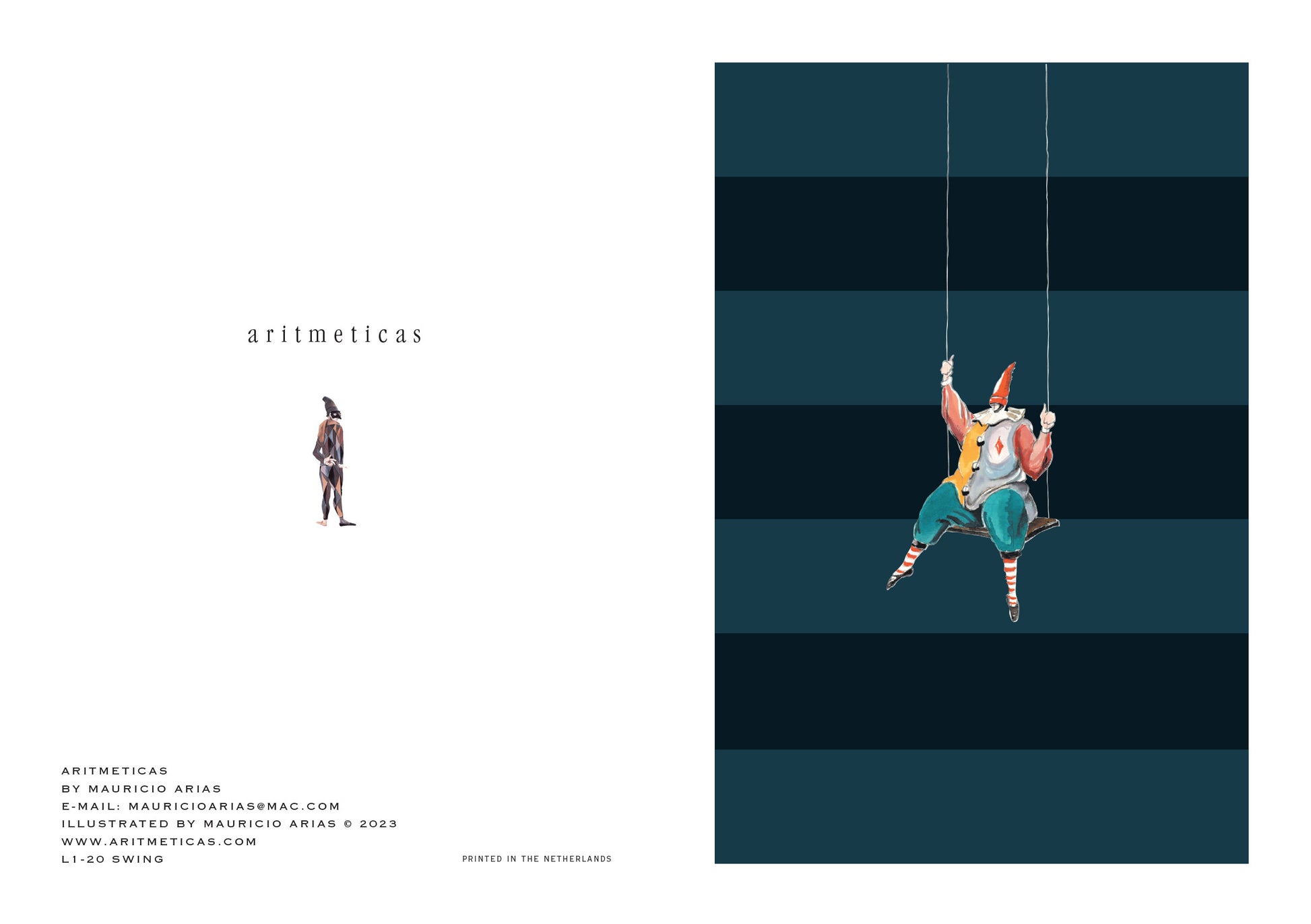 Aritmeticas Greeting Card "Swing" ~ designed by Mauricio Arias