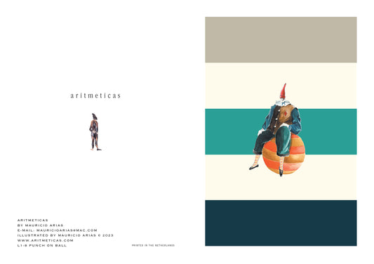 Aritmeticas Greeting Card "Punch on Ball"~ designed by Mauricio Arias