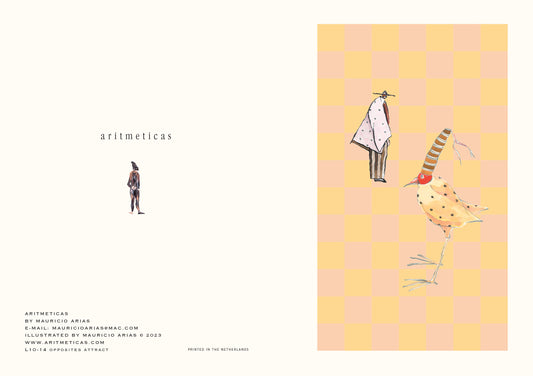Aritmeticas Greeting Card "Opposites Attract" designed by :&nbsp; Mauricio Arias