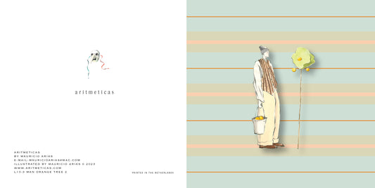 Aritmeticas Greeting Card "Man Orangre Tree 2" designed by Mauricio Arias