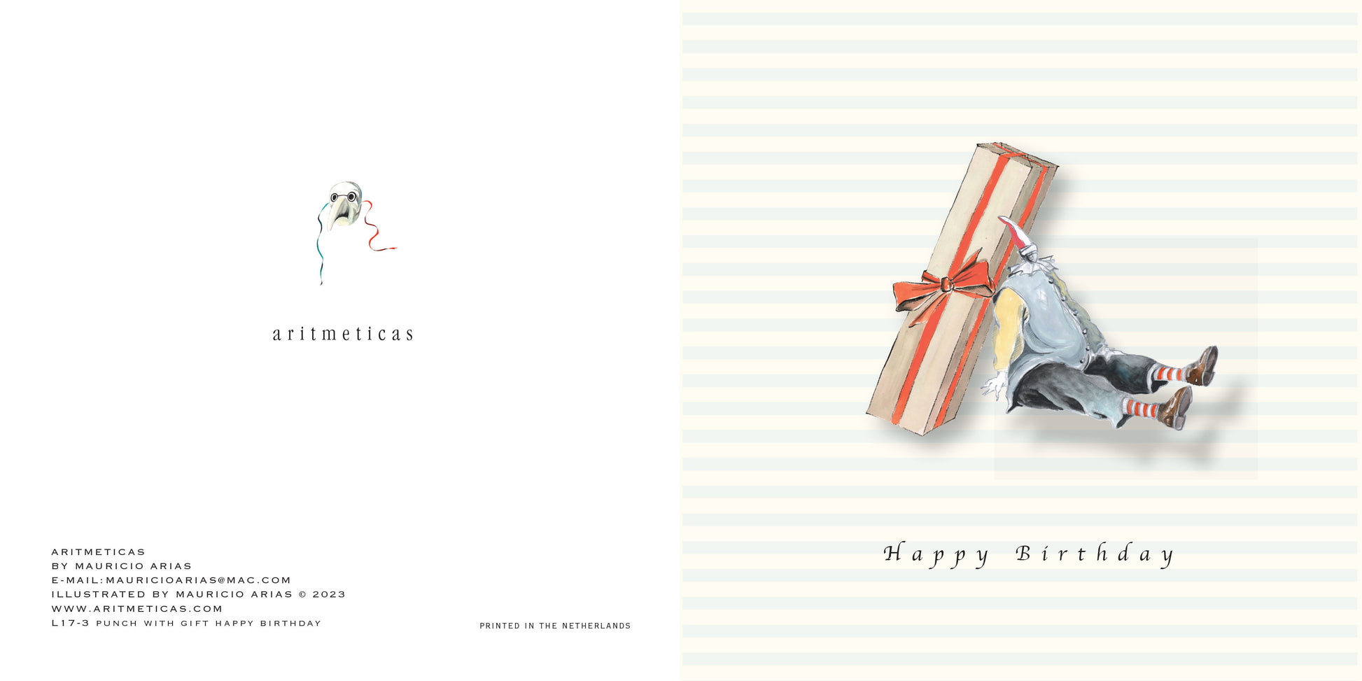 Aritmeticas Birthday Greeting Card designed by :&nbsp; Mauricio Arias