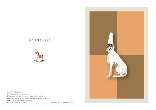 Aritmeticas Greeting Card "Lupe Nello" ~ designed by Mauricio Arias