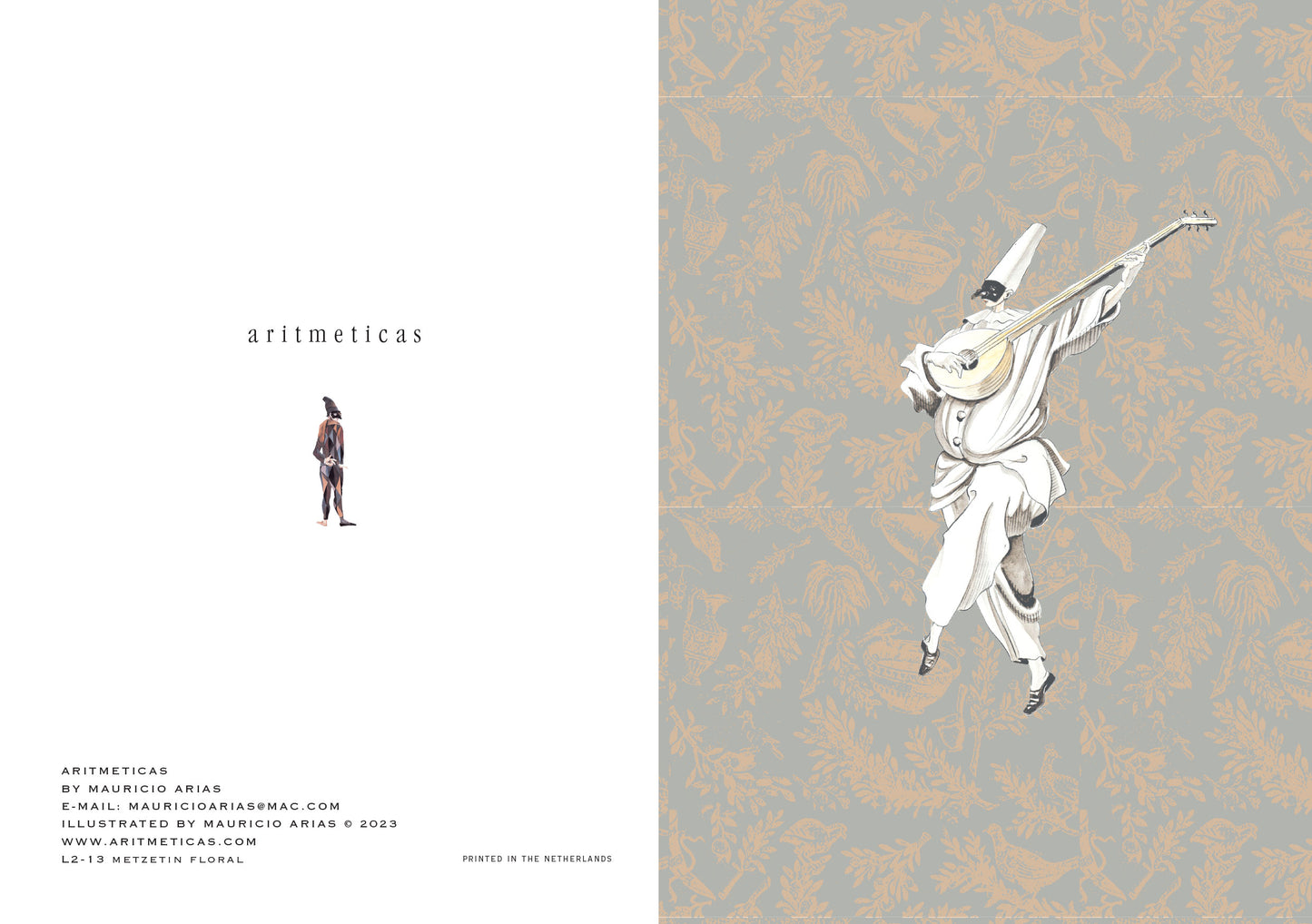 Aritmeticas Greeting Card "Metzetin Floral" ~ designed by Mauricio Arias
