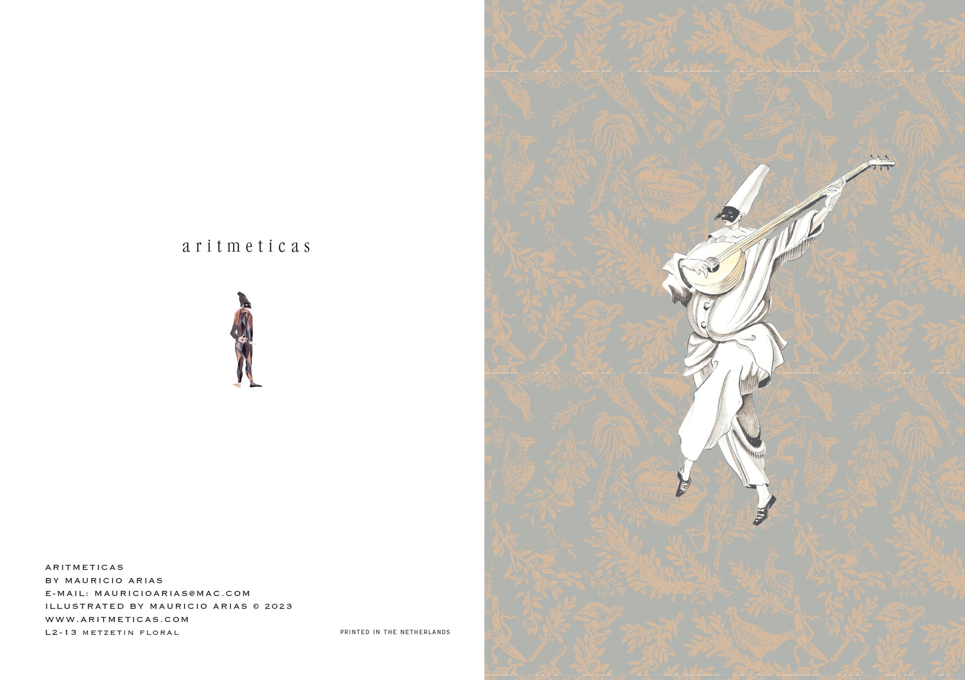 Aritmeticas Greeting Card "Metzetin Floral" ~ designed by Mauricio Arias