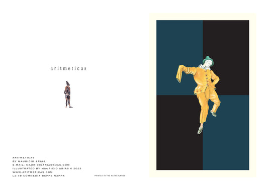 Aritmeticas Greeting Card "Commedia Beppe Nappa" ~ designed by Mauricio Arias