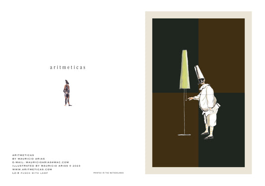 Aritmeticas Greeting Card "Punch with Lamp" ~ designed by Mauricio Arias